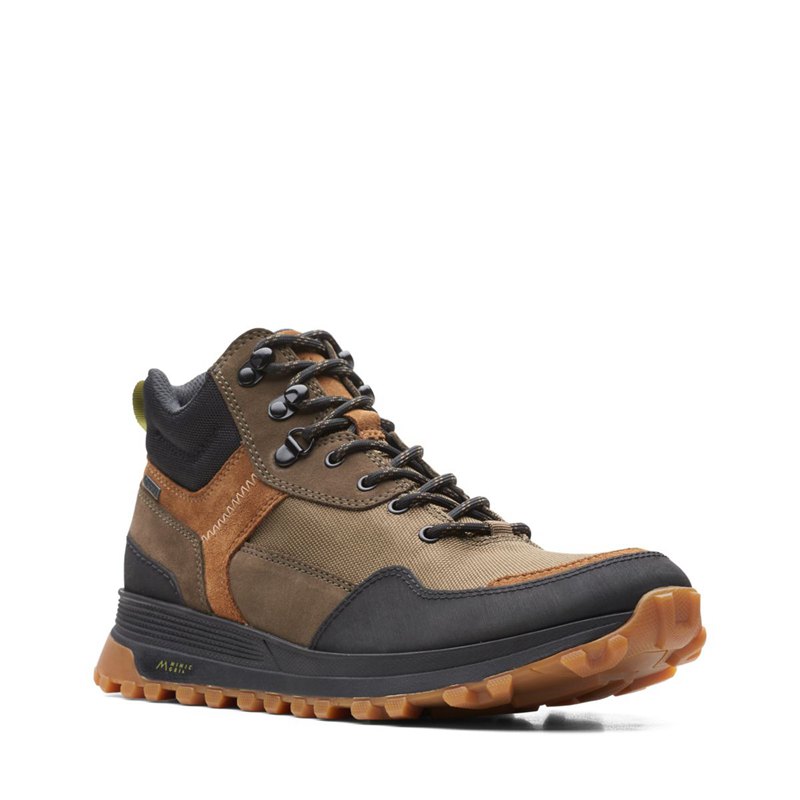 Dark Olive Clarks ATL Trek Hi GORE-TEX Men's Ankle Boots | 71942897