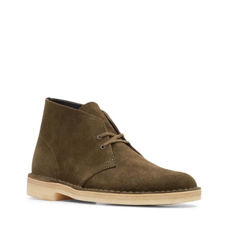 Dark Olive Clarks Originals Men's Desert Boots | 37115721