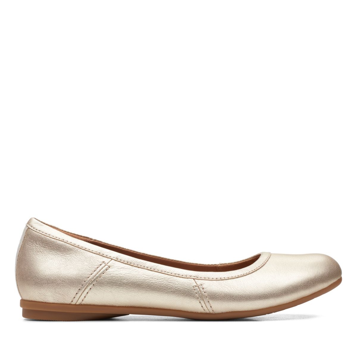 Gold Clarks Canebay Plain Women\'s Ballerina | 12705547