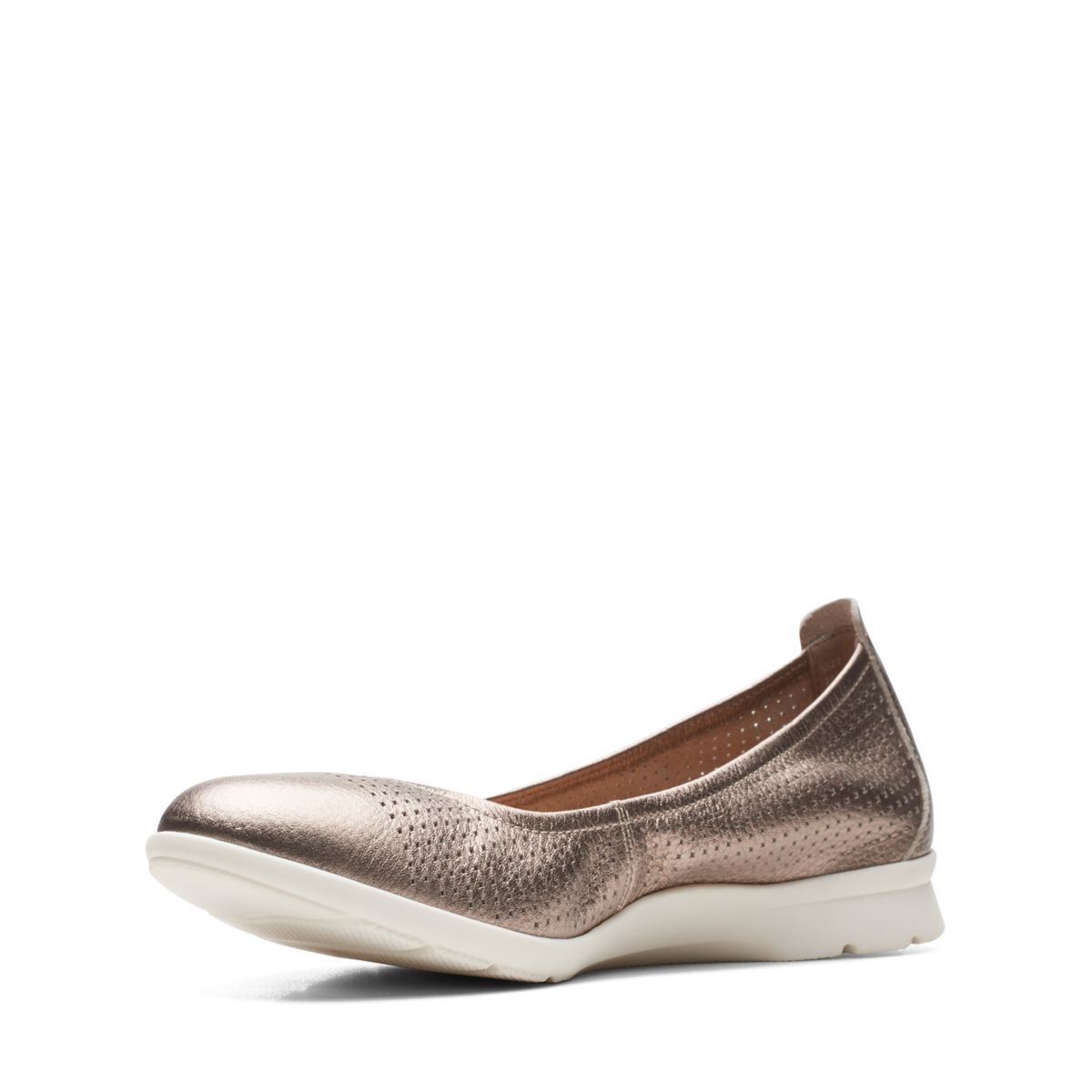 Gold Clarks Jenette Ease Women's Ballerina | 21478548