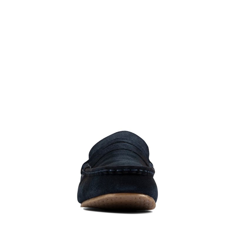 Navy Clarks Kite Warm Men's Slip On | 40363087