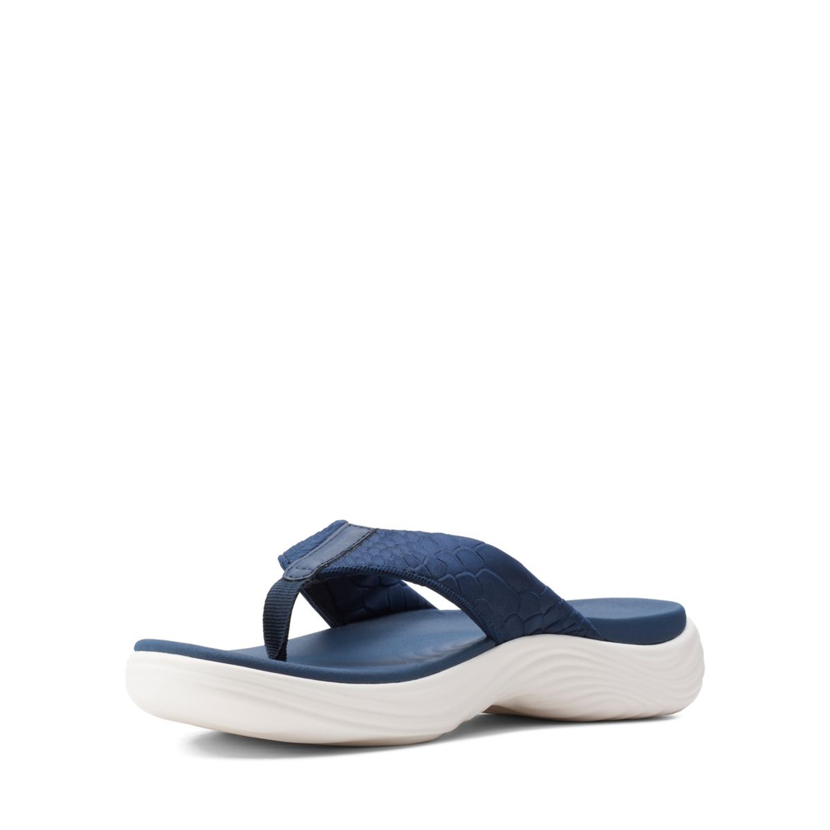 Navy Clarks Lola Point Women's Flip Flops | 27086342