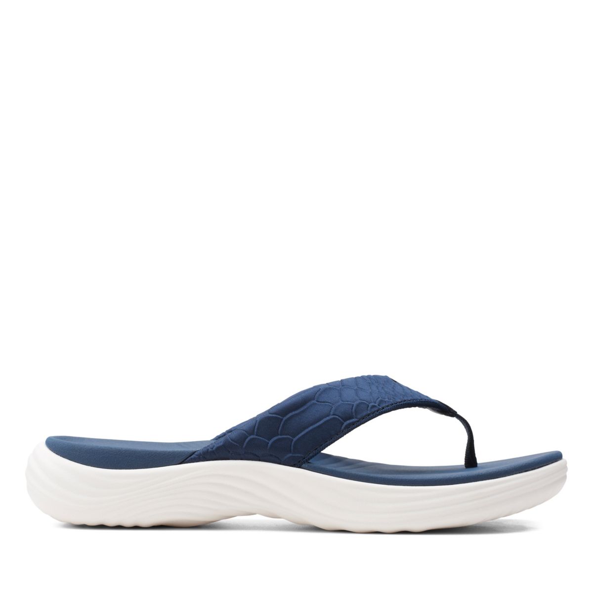 Navy Clarks Lola Point Women\'s Flip Flops | 27086342