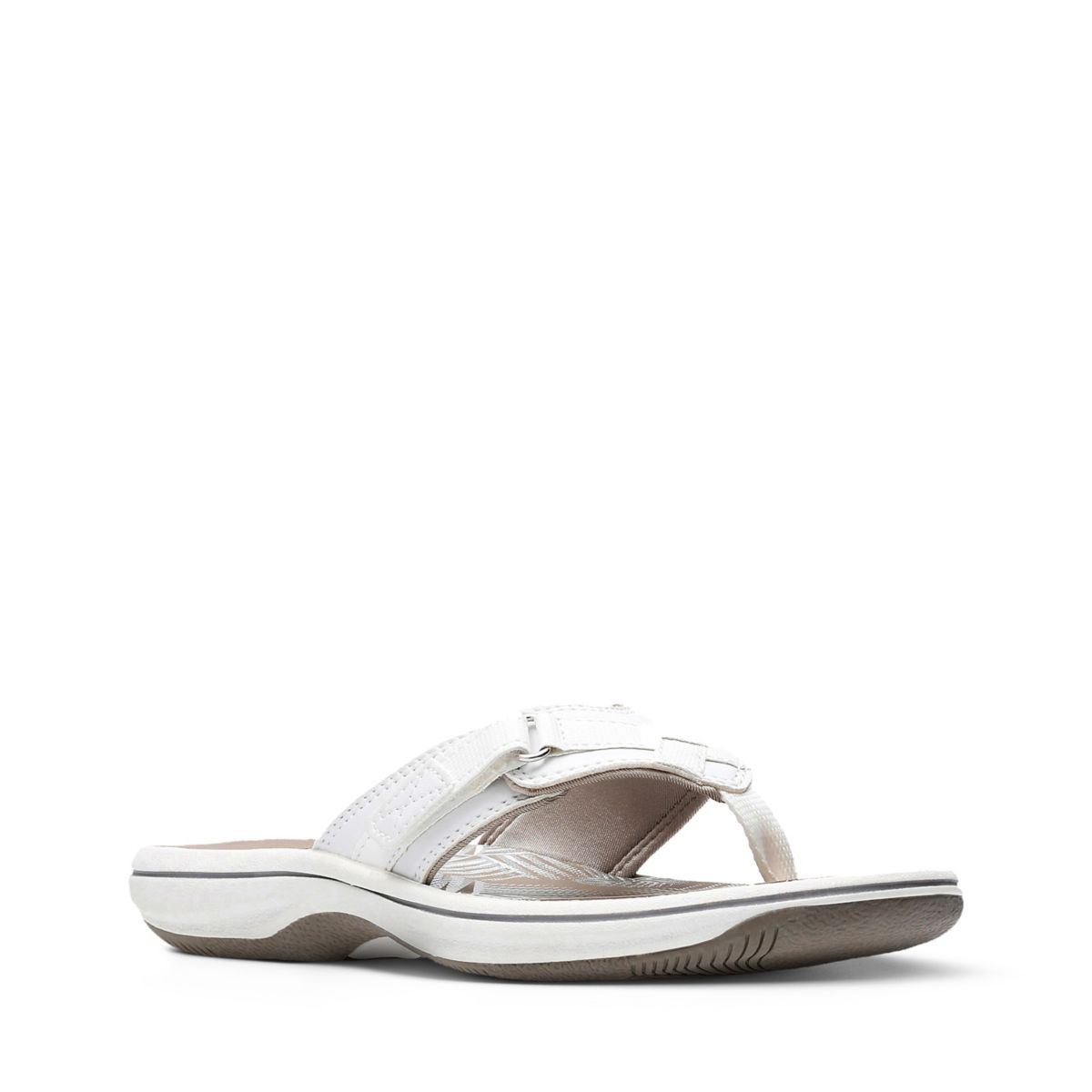 White Clarks BREEZE SEA Women's Flip Flops | 92078716