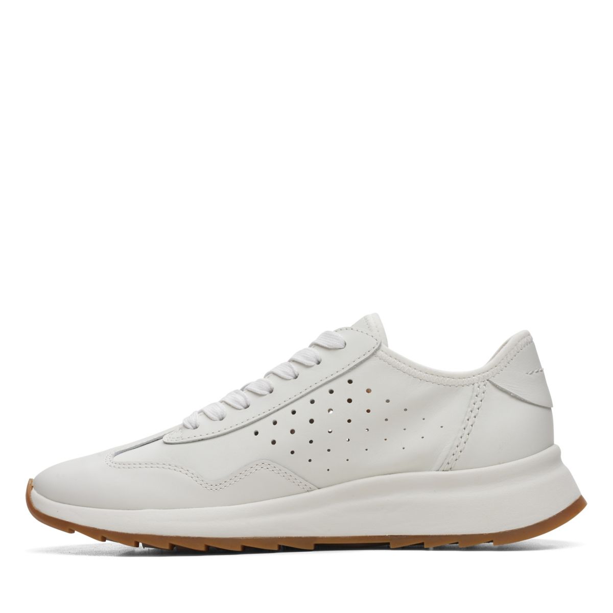 White Clarks Dash Lite Lace Women's Trainers | 47512695