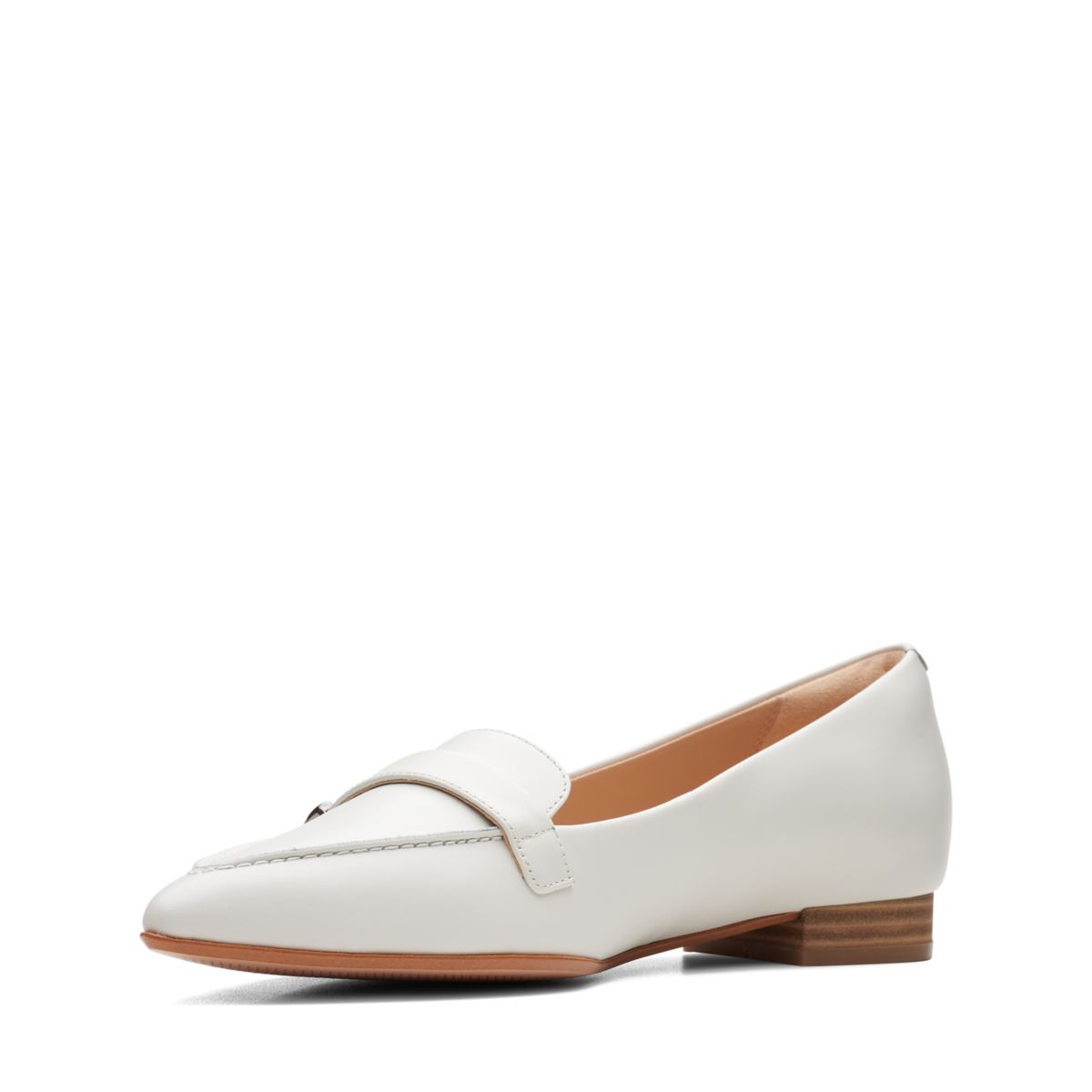 White Clarks Laina 15 Buckle Women's Ballerina | 44837093